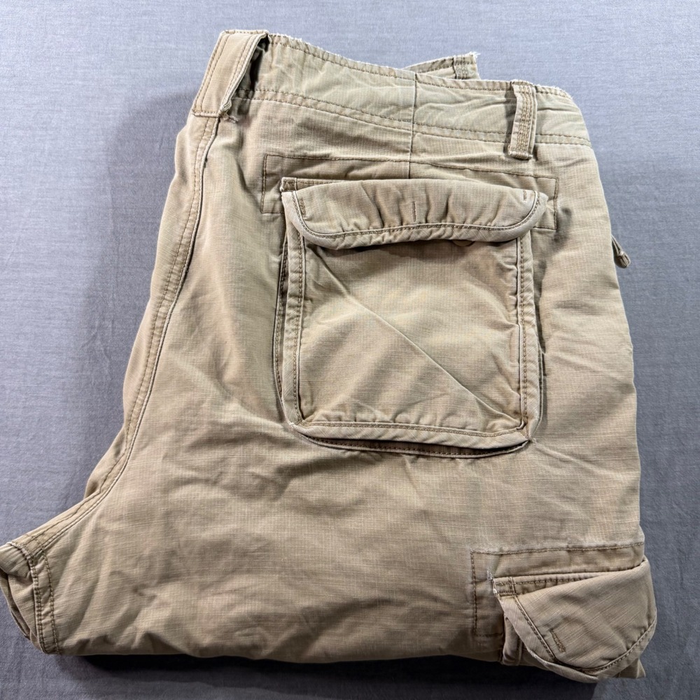 L.L. Bean Cargo Pants Mens 36x29 Khaki Good Ripstop Natural Fit‎ 262570